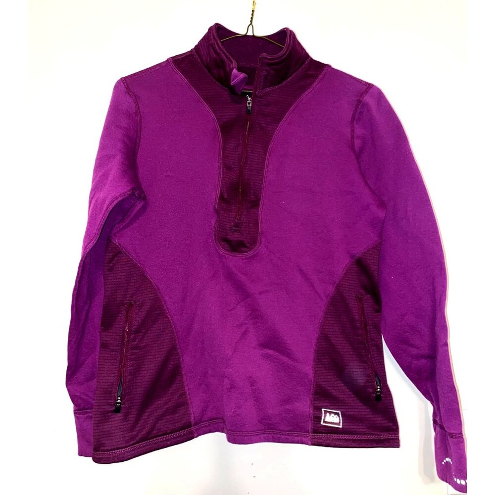 Women's Purple Pink REI 1/2 Zip Baselayer Pullover Size Medium